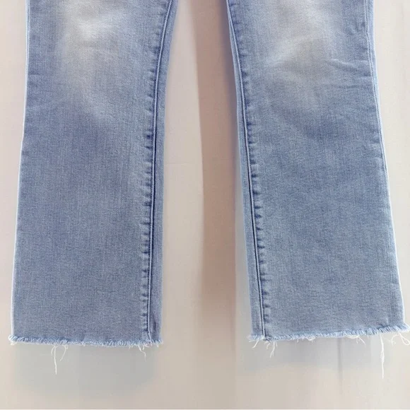 MOTHER The Hustler Fray Light Wash High-Rise Straight Leg Jeans, Size 29 - Picture 4 of 15